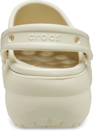 Crocs Womens Classic Platform Clog - Bone