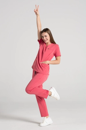 Spodnie medyczne proste damskie - Merit - Lollipop - KangooSoft Premium