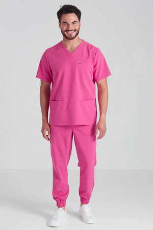 Bluza medyczna męska - Sokrates - Hot pink