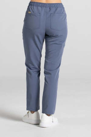 Spodnie medyczne proste damskie - Merit - Pacific blue - KangooSoft Premium