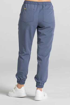 Spodnie medyczne joggery damskie - Merit - Pacific blue - KangooSoft Premium