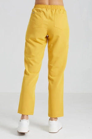 Spodnie medyczne proste damskie - Merit - Golden hour