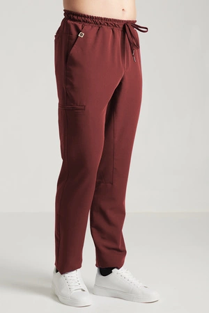 Spodnie medyczne proste męskie - Sokrates - Sangria