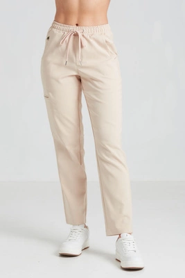 Spodnie medyczne proste damskie - Merit - Sahara - KangooNature