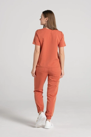 Spodnie medyczne joggery damskie - Merit - Pumpkin spice - KangooSoft Premium