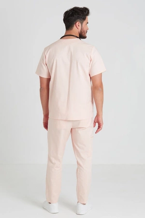 Bluza medyczna męska - Sokrates - Salmon - KangooNature