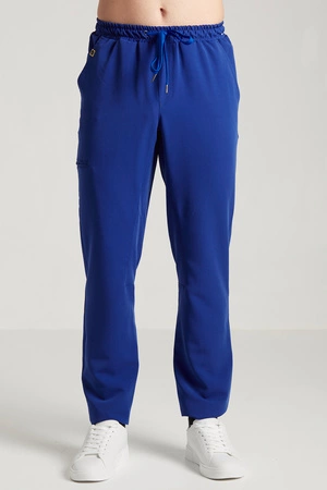 Spodnie medyczne proste męskie - Sokrates - Royal blue