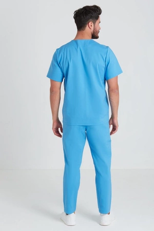 Bluza medyczna męska - Sokrates - Azure blue - KangooNature