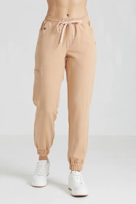 Spodnie medyczne joggery damskie - Merit - Baltic sand