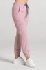Spodnie medyczne joggery damskie - Merit - Pink melange - KangooSoft Premium