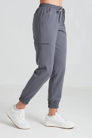 Spodnie medyczne joggery damskie - Merit - Shadow grey - KangooNature