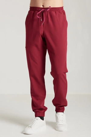 Spodnie medyczne joggery męskie - Sokrates - Electric currant