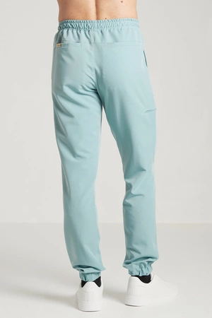 Spodnie medyczne joggery męskie - Sokrates - Sky blue