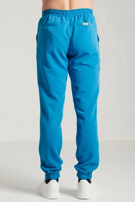 Spodnie medyczne joggery męskie - Sokrates - Sapphire blue