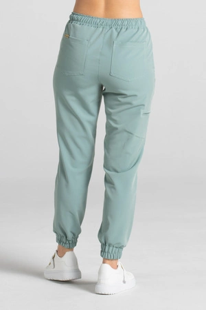 Spodnie medyczne joggery damskie - Merit - Wild sage - KangooSoft Premium