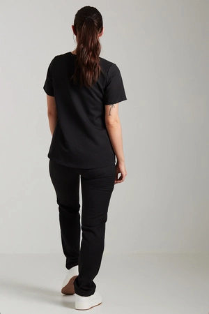 Spodnie medyczne proste damskie - Merit - Onyx black