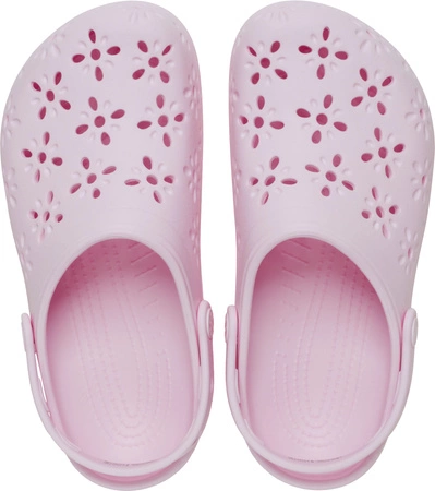 Crocs Classic Floral Cut-Out Clog - Pink milk