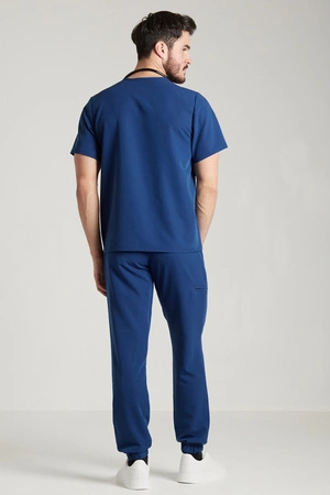 Spodnie medyczne joggery męskie - Sokrates - Dark denim