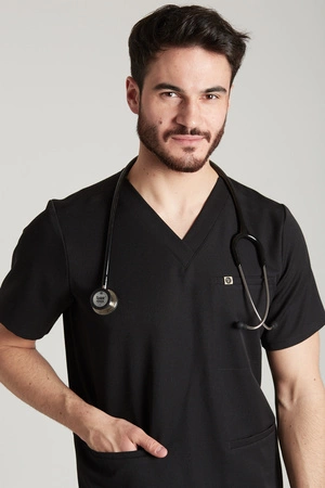 Bluza medyczna męska - Sokrates - Onyx black