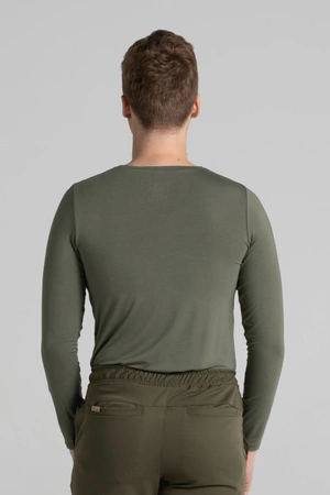 Longsleeve medyczny męski - Yummy olive - Bamboo collection