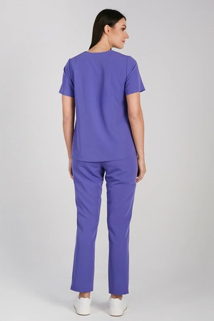 Spodnie medyczne proste damskie - Merit - Atomic berry