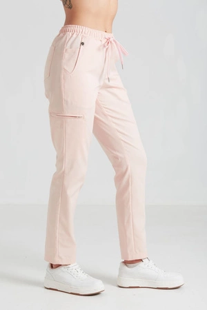 Spodnie medyczne proste damskie - Merit - Salmon - KangooNature