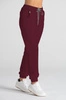 Spodnie medyczne joggery damskie - Merit - Cranberry - KangooSoft Premium