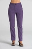 Eleganckie spodnie medyczne damskie z rozcięciem - Esther - Amethyst - Kangoomed by Emily