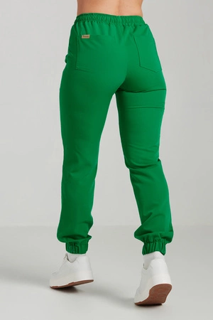 Spodnie medyczne joggery damskie - Merit - Emerald green
