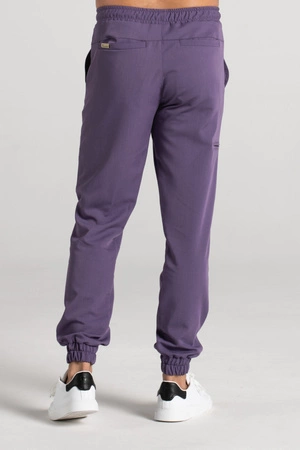 Spodnie medyczne joggery męskie - Sokrates - Midnight purple - KangooSoft Premium