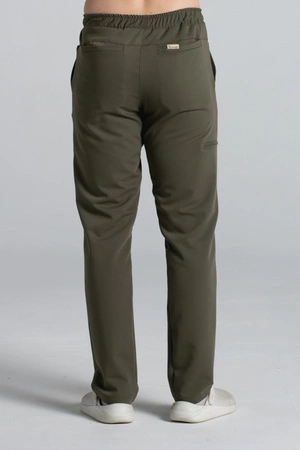 Spodnie medyczne proste męskie - Sokrates - Tuscan moss - KangooSoft Premium