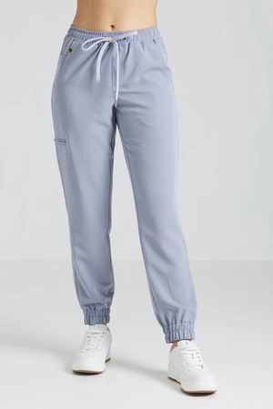 Spodnie medyczne joggery damskie - Merit - Dove