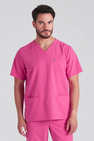 Bluza medyczna męska - Sokrates - Hot pink