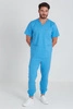 Spodnie medyczne joggery męskie - Sokrates - Azure blue - KangooNature