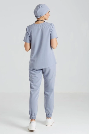Spodnie medyczne joggery damskie - Merit - Dove