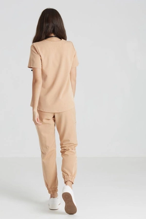 Spodnie medyczne joggery damskie - Merit - Baltic sand