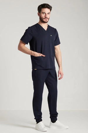 Spodnie medyczne joggery męskie - Sokrates - Dark navy