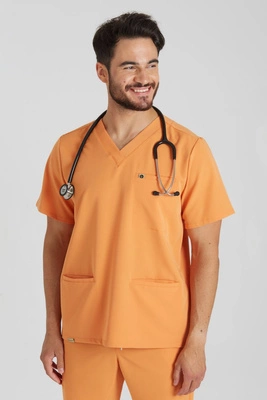 Bluza medyczna męska - Sokrates - Tangerine