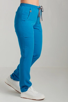 Spodnie medyczne proste damskie - Merit - Sapphire blue