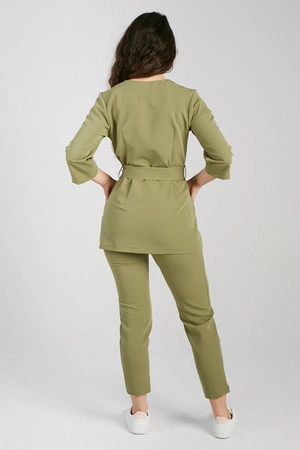 Tunika medyczna damska - rękaw 3/4 - Khaki