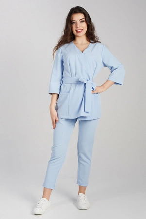 Spodnie medyczne przylegające damskie - Celestial blue