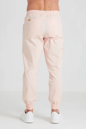 Spodnie medyczne joggery męskie - Sokrates - Salmon - KangooNature