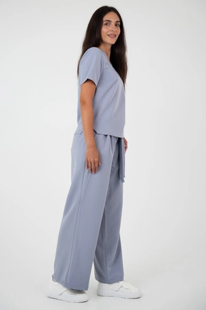 Krótka bluza medyczna damska Florence - Dove - KangooSoft