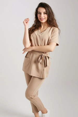 Tunika medyczna damska - Cappuccino