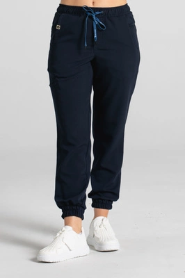 Spodnie medyczne joggery damskie - Merit - Dark navy