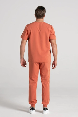 Bluza medyczna męska - Sokrates - Pumpkin spice - KangooSoft Premium