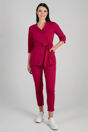 Spodnie medyczne przylegające damskie - Viva magenta