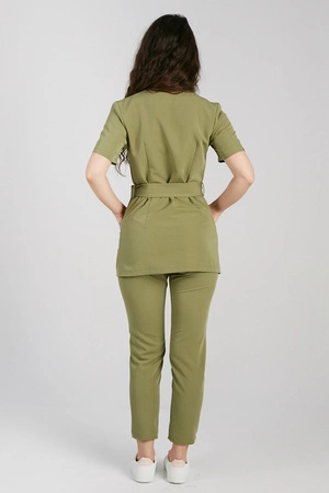 Spodnie medyczne przylegające damskie - Khaki