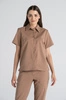 Elegancka koszula medyczna damska Rebecca - Cinnamon - Kangoomed by Emily