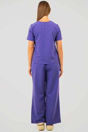 Krótka bluza medyczna damska Florence - Atomic berry - KangooSoft